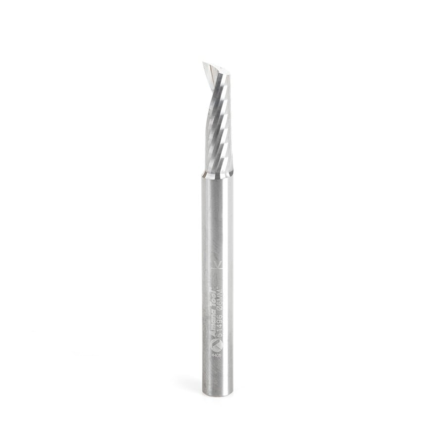 Amana Tool. Aluminum Spiral 'O' Flute Up-Cut CNC Router Bit | 6 Dia x 20 x 6 Shank x 64mm Long | 51496 