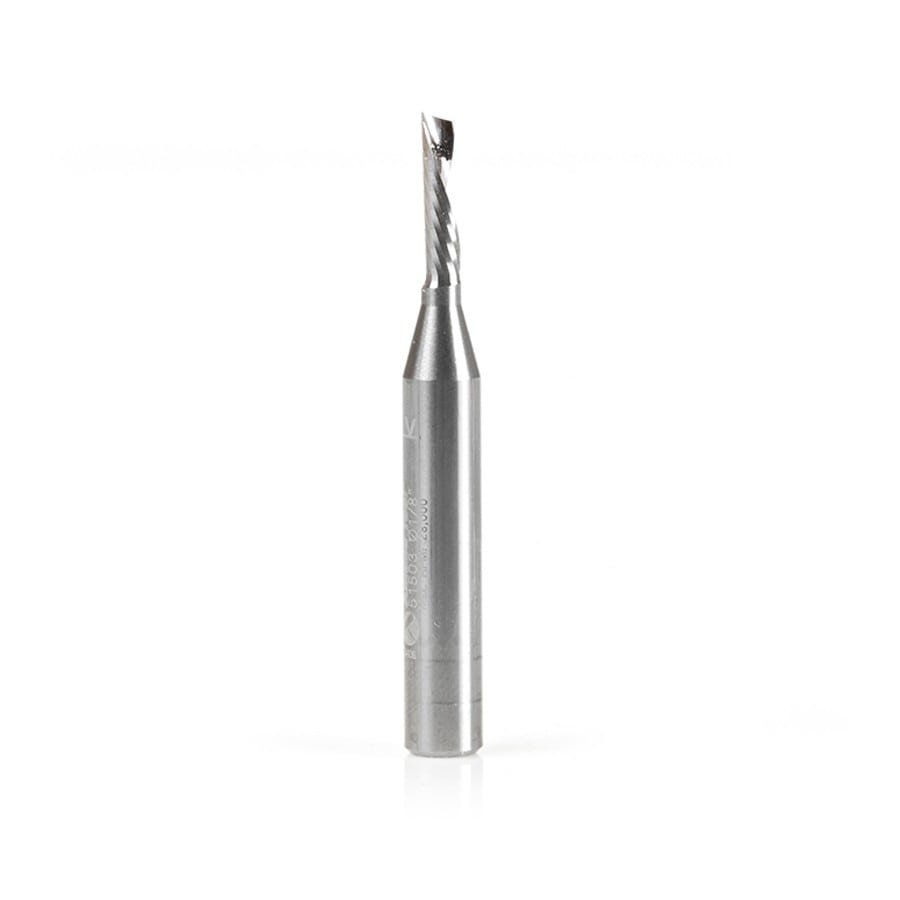 Amana Tool. Aluminum Spiral 'O' Flute Down-Cut CNC Router Bit | 1⁄8 Dia x 1⁄2 x 1⁄4 Shank | 51503