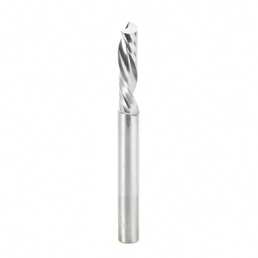 Amana Tool. Plastic Cutting Spiral 'O' Flute Router Bit | 1⁄4 Dia x 1" x 1⁄4 Shank Down-Cut | 51505 