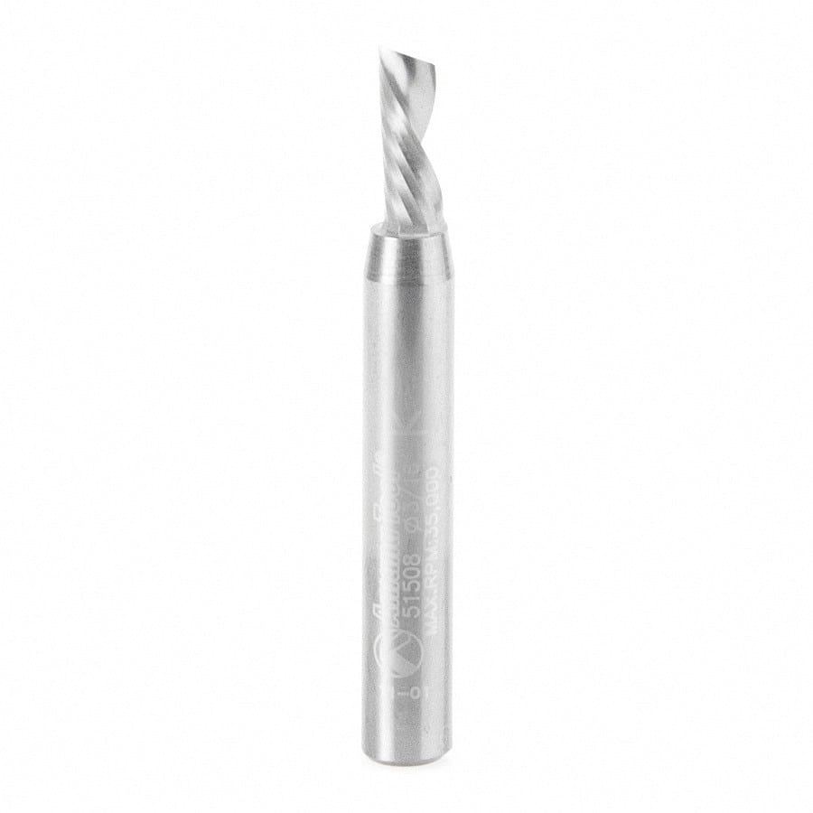 Amana Tool. Aluminum Spiral 'O' Flute Down-Cut CNC Router Bit | 3⁄16 Dia x 1⁄2 x 1⁄4" | 51508 