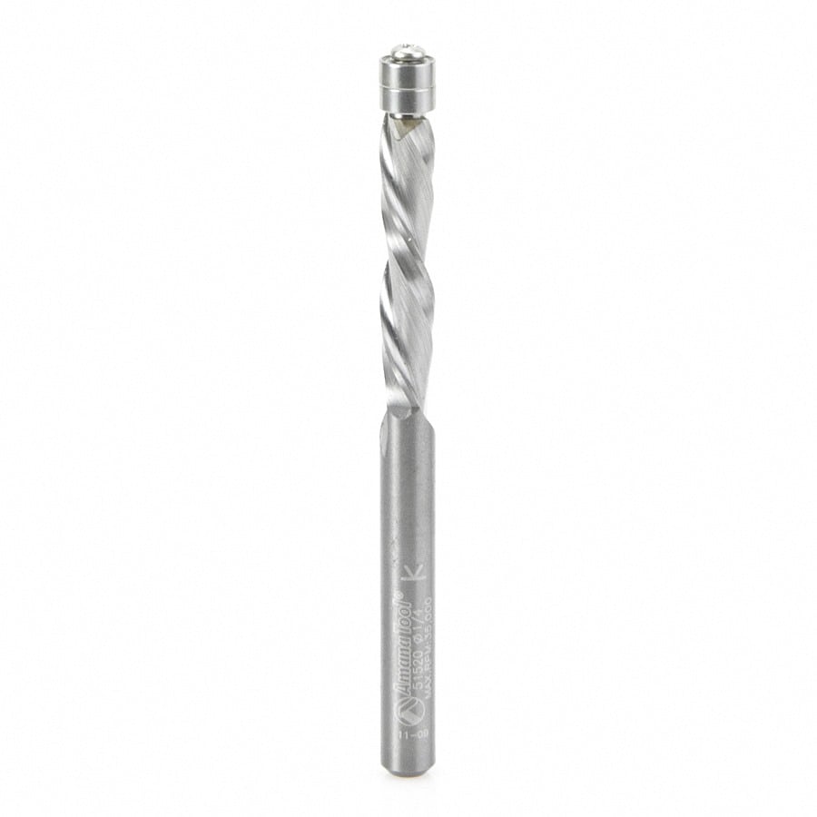 Amana Tool. Down-Cut Aluminum Spiral Trim Router Bit | 1⁄4 Dia x 1 1⁄4 x 1⁄4" Shank | 51520 