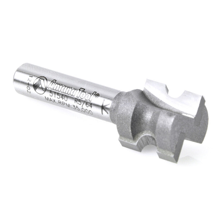 Amana Tool. Bullnose Router Bit | 5⁄64 Radius x 17⁄32 Dia x 1⁄2 x 1⁄4" Shank | 51540 