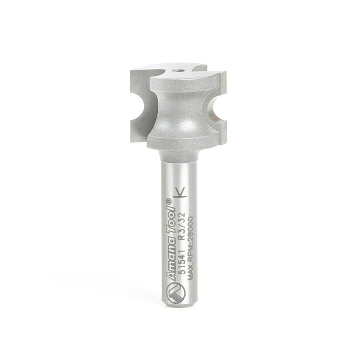 Amana Tool. Bullnose Router Bit | 3⁄32 Radius x 21⁄32 Dia x 1⁄2 x 1⁄4" Shank | 51541 