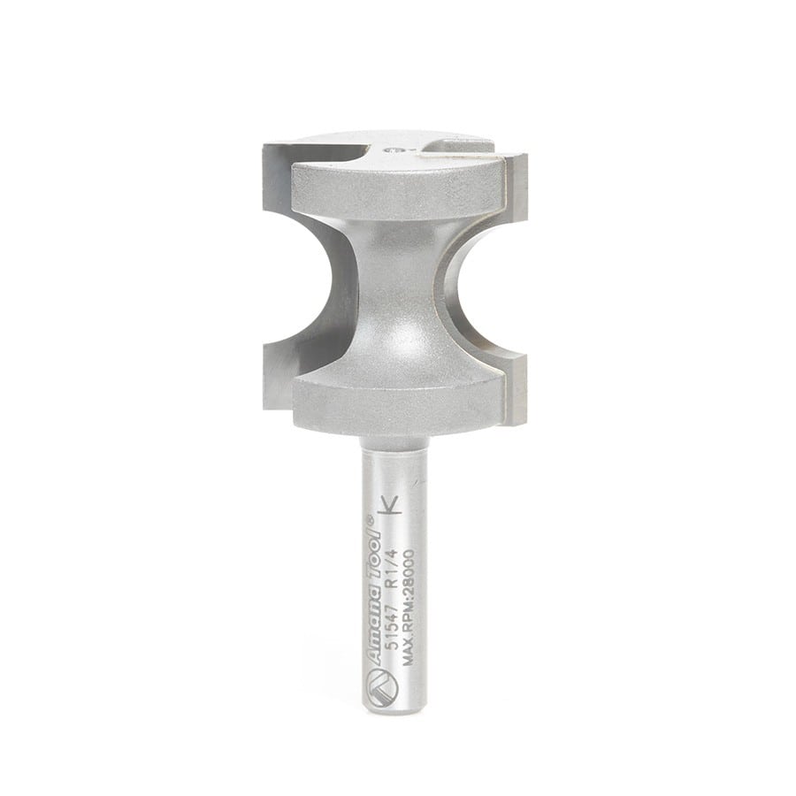 Amana Tool. Bullnose Router Bit | 1⁄4 Radius x 1 Dia x 1 x 1⁄4" Shank | 51547 