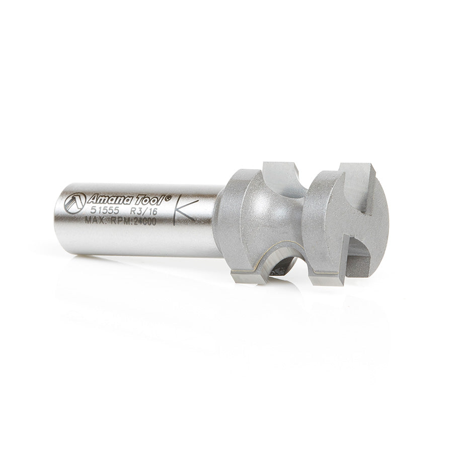 Amana Tool. Bullnose Router Bit | 3⁄16 Radius x 7⁄8 Dia x 7⁄8 x 1⁄2"Shank | 51555 