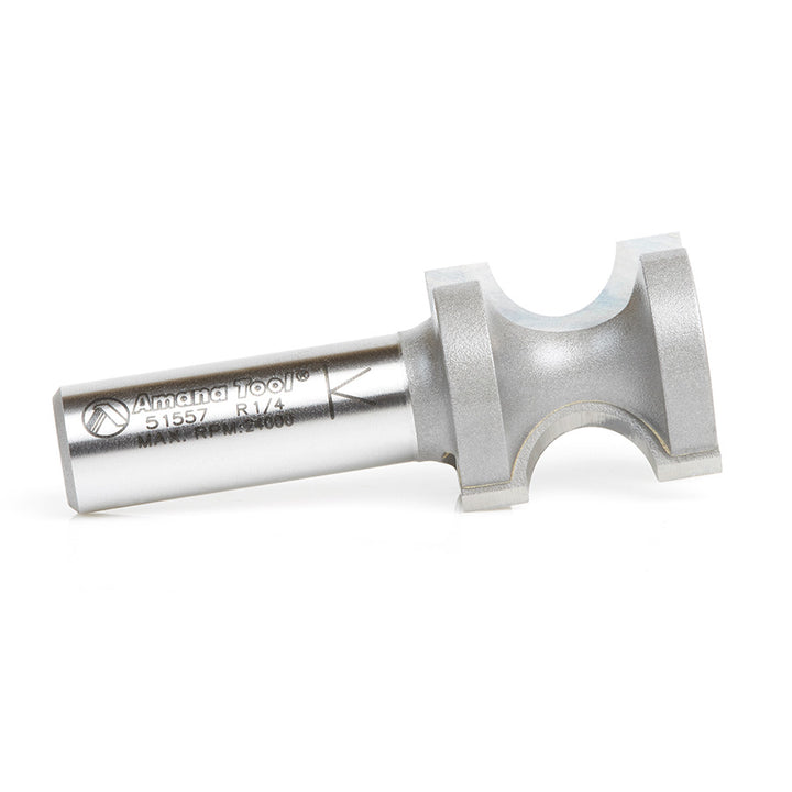 Amana Tool. Bullnose Router Bit | 1⁄4 Radius x 1 Dia x 1 x 1⁄2"Shank | 51557 