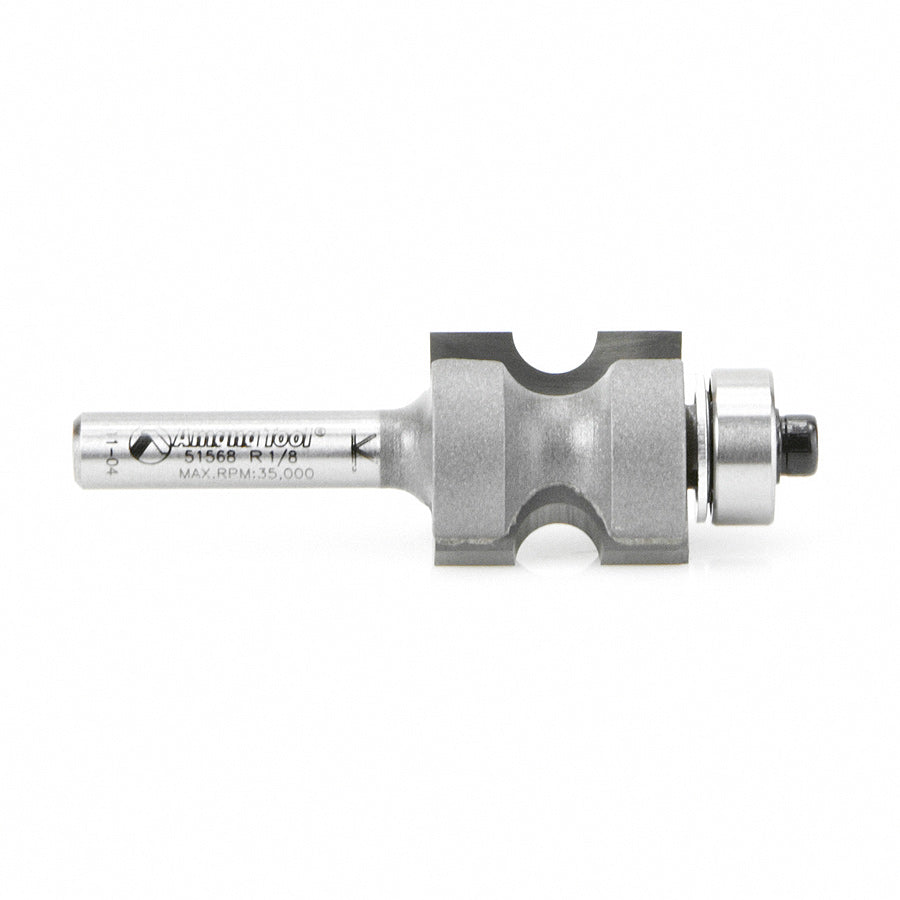 Amana Tool. Bullnose Router Bit | 9⁄64 Radius x 21⁄32 Dia x 3⁄4 x 1⁄4" Shank | 51568 