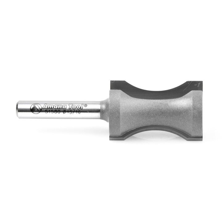 Amana Tool. Convex Edging Router Bit | 23⁄32 Radius x 13⁄16 Dia x 1 1⁄4 x 1⁄4" Shank | 51580 