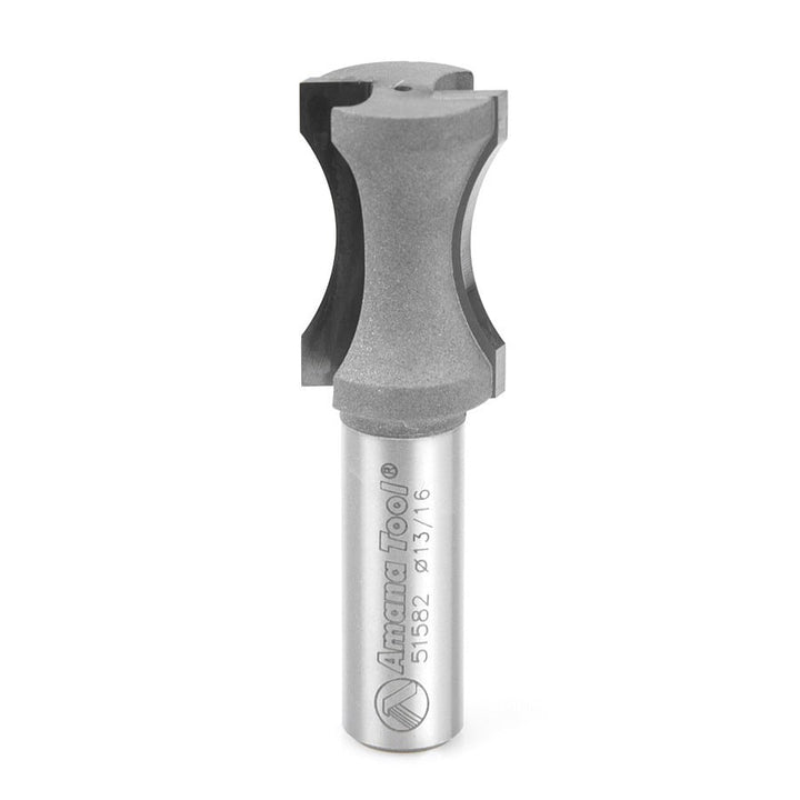 Amana Tool. Convex Edging Router Bit | 23⁄32 Radius x 13⁄16 Dia x 1 1⁄4 x 1⁄2" Shank | 51582 