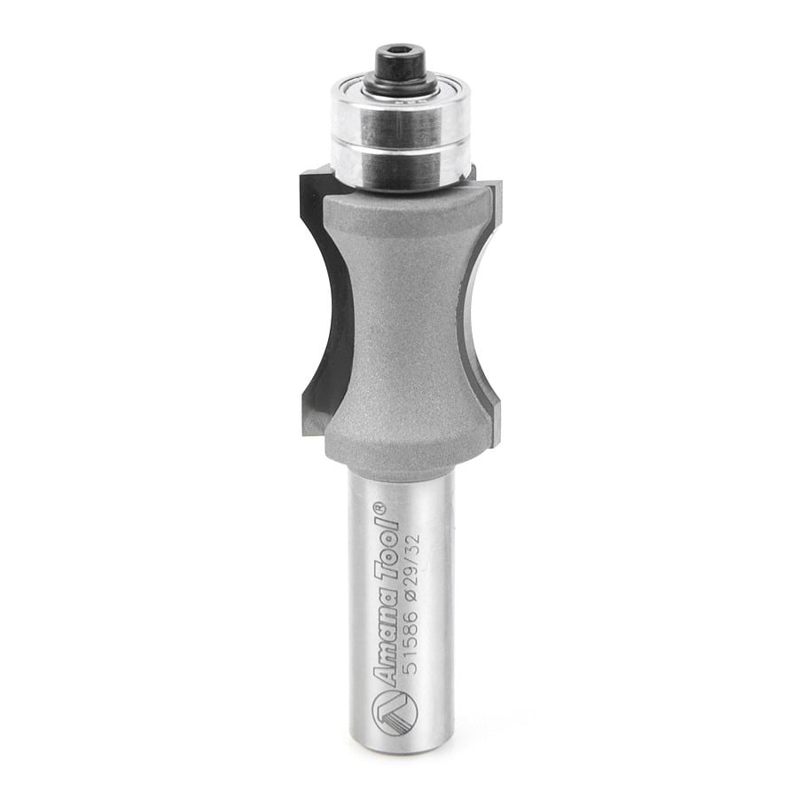 Amana Tool. Convex Edging Router Bit | 23⁄32 Radius x 29⁄32 Dia x 1 1⁄4 x 1⁄2" Shank | 51586 