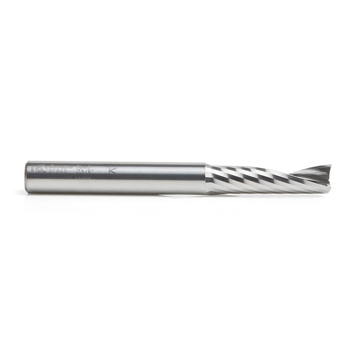 Amana Tool. Aluminum Spiral 'O' Flute Up-Cut CNC Router Bit | 3⁄8 Dia x 1 3⁄8 x 3⁄8 Shank x 3 1⁄2" Long | 51643 