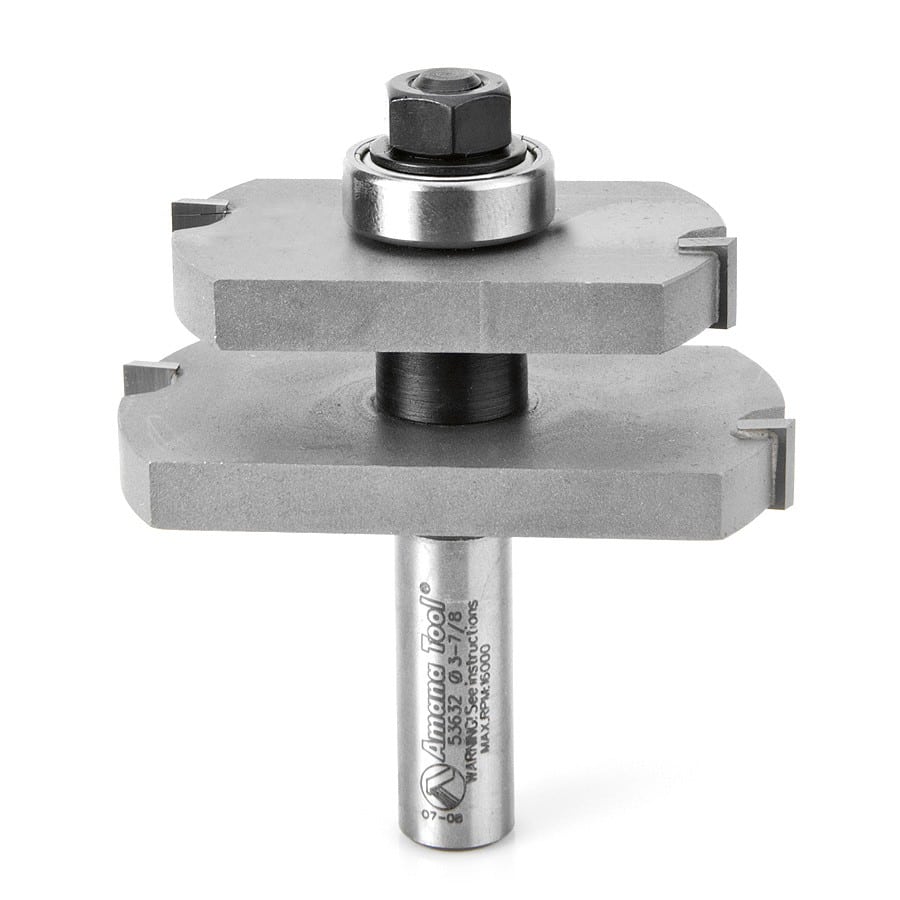 Amana Tool. Offset Mortise & Tenon Router Bit | 2 7⁄8 Dia x 1 1⁄8 x 1⁄2" Shank | 53632 