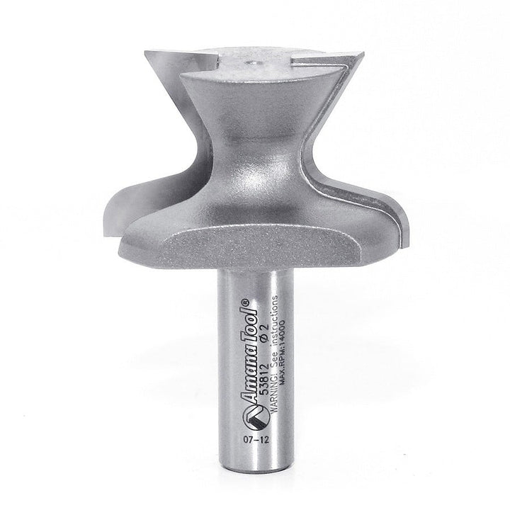 Amana Tool. Finger Grip Router Bit | 1⁄4 x 3⁄16 Radius x 2" Dia x 1 1⁄4 x 1⁄2 Shank | 53812 