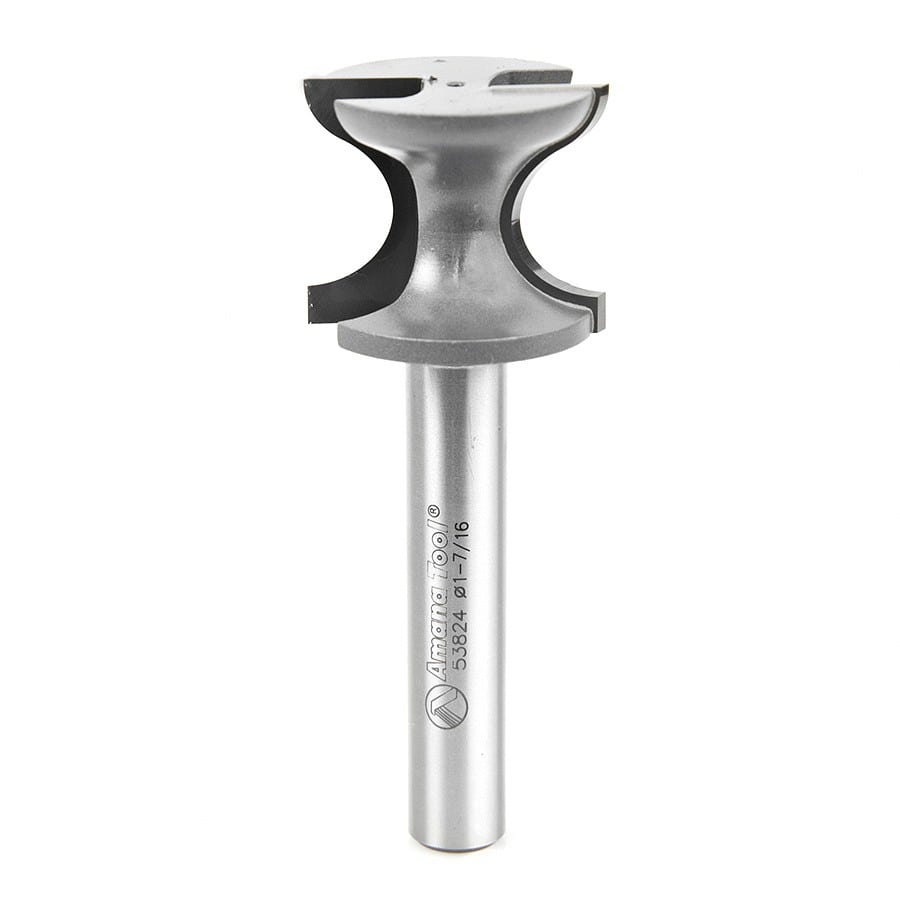 Amana Tool. Window Sill Edge Router Bit | 3⁄8 Radius x 1 7⁄16 Dia x 1 1⁄8 x 1⁄2" Shank | 53824