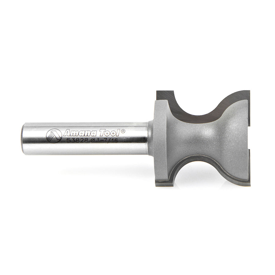 Amana Tool. Window Sill Edge Router Bit | 3⁄8 Radius x 1 7⁄16 Dia x 1 3⁄8 x 1⁄2" Shank | 53828