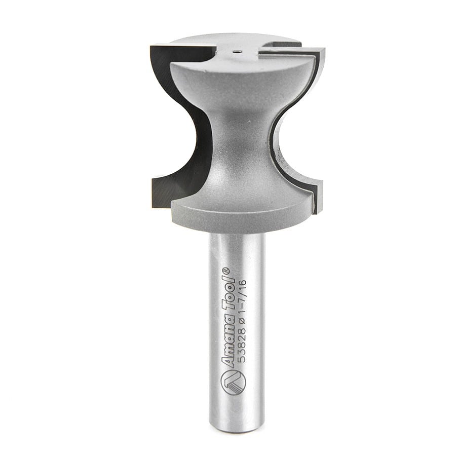 Amana Tool. Window Sill Edge Router Bit | 3⁄8 Radius x 1 7⁄16 Dia x 1 3⁄8 x 1⁄2" Shank | 53828