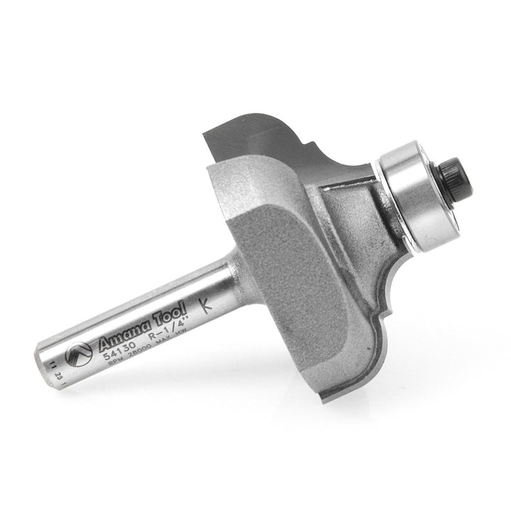 Amana Tool. Classical Cove & Bead Router Bit | 1⁄4 x 3⁄16 Radius x 1 3⁄8 Dia x 11⁄16 x 1⁄4"Shank | 54130 