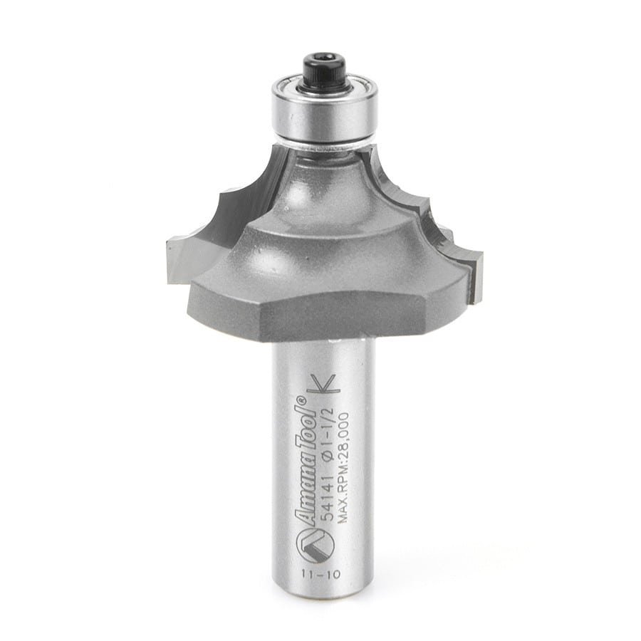 Amana Tool. Classical Molding Router Bit | 1⁄4 Radius x 1 1⁄2 Dia x 3⁄4 x 1⁄2"Shank | 54141