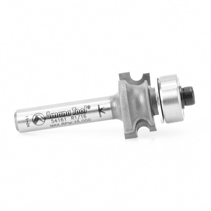 Corner Beading Router Bit | 1⁄16 Radius x 45⁄64 Dia x 5⁄16 x 1⁄4