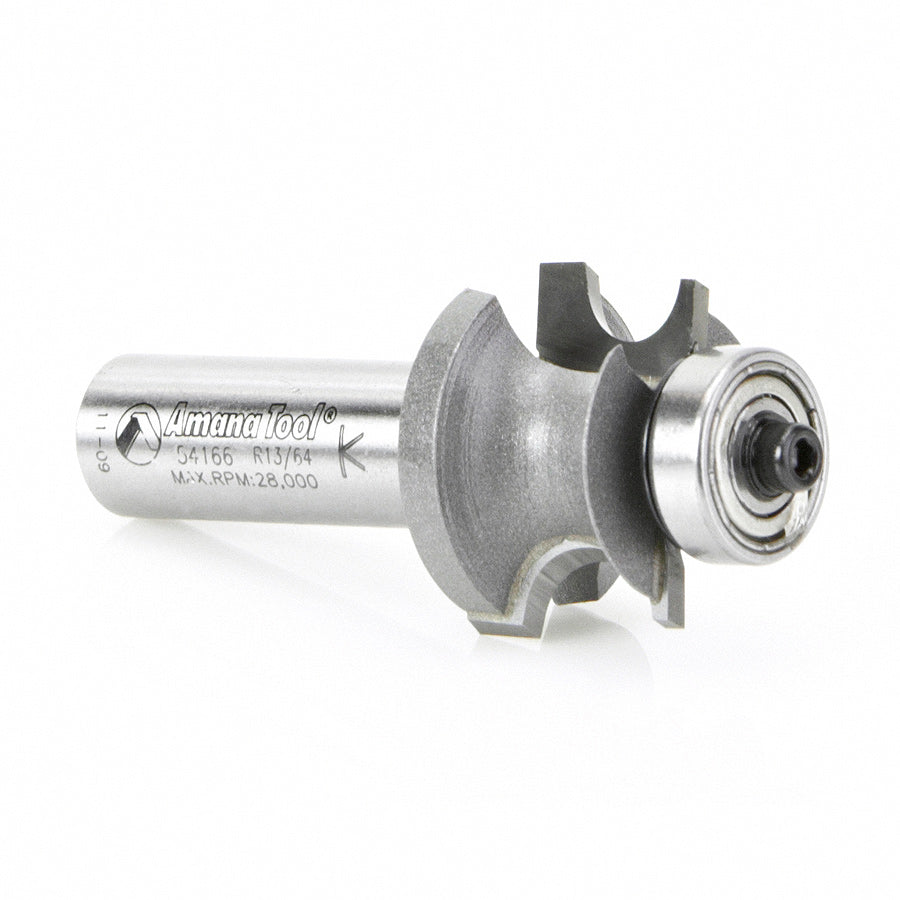 Corner Beading Router Bit | 3⁄16 Radius x 1 1⁄8 Dia x 11⁄16 x 1⁄2