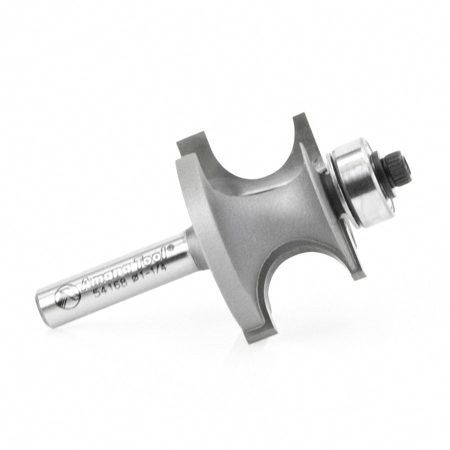Corner Beading Router Bit | 1⁄4 Radius x 1 1⁄4 Dia x 3⁄4 x 1⁄2