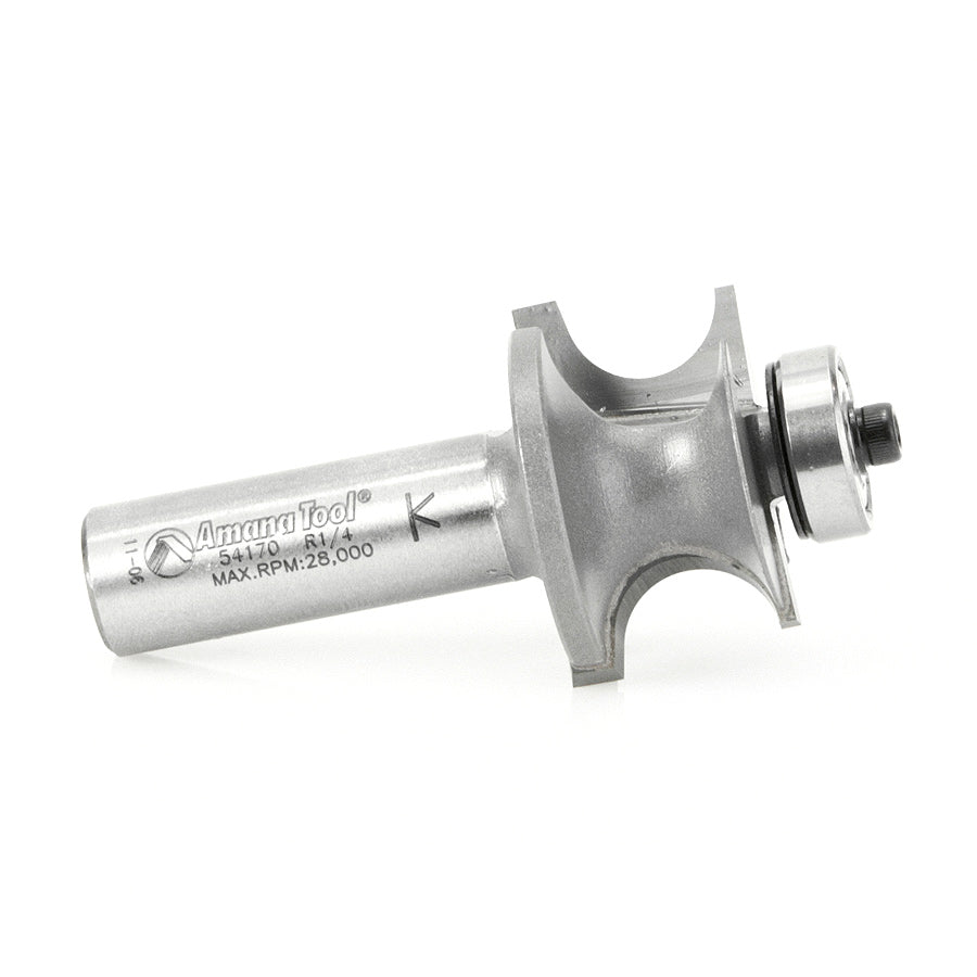 Corner Beading Router Bit | 1⁄4 Radius x 1 1⁄4 Dia x 3⁄4 x 1⁄2
