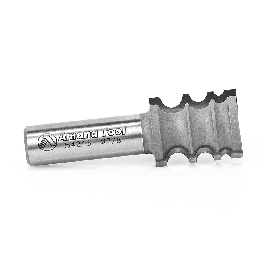 Amana Tool. Variable Beading Router Bit | 9⁄64 x 7⁄64 x 1⁄16 Radius x 7⁄8 Dia x 1 1⁄16 x 1⁄2" Shank | 54216 