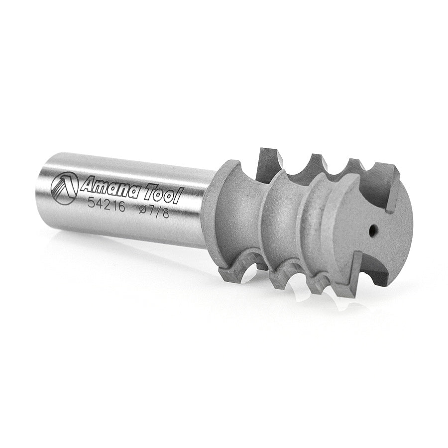 Amana Tool. Variable Beading Router Bit | 9⁄64 x 7⁄64 x 1⁄16 Radius x 7⁄8 Dia x 1 1⁄16 x 1⁄2" Shank | 54216 