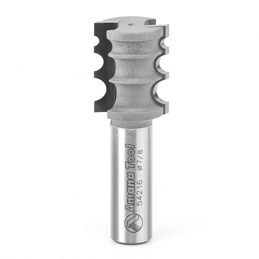 Amana Tool. Variable Beading Router Bit | 9⁄64 x 7⁄64 x 1⁄16 Radius x 7⁄8 Dia x 1 1⁄16 x 1⁄2" Shank | 54216 