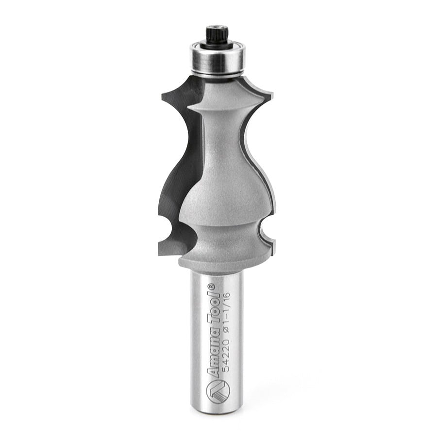 Amana Tool. Classical Architectural Molding Router Bit | 1⁄8 x 7⁄8 Radius x 1 Dia x 1 11⁄16 x 1⁄2" Shank | 54220 