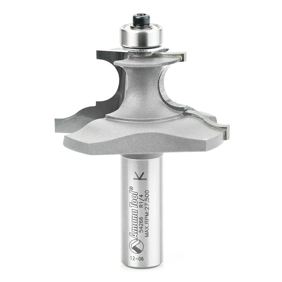 Amana Tool. Special Interest Molding Router Bit | 1⁄8 x 1⁄4 Radius x 1 21⁄32" Dia x 1" x 1⁄2 Shank | 54266 