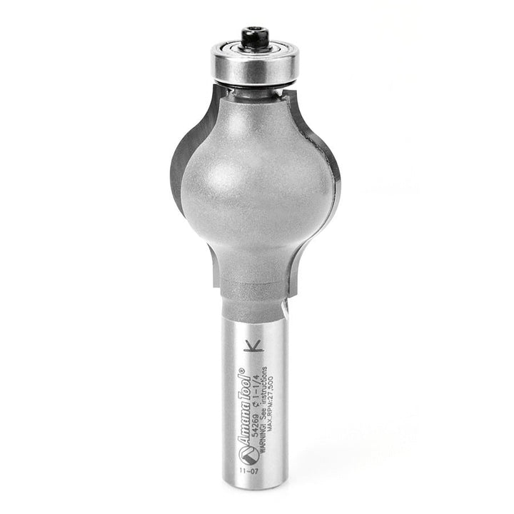 Amana Tool. Handrail Router Bit | 1⁄8 x 1⁄2 Radius x 1 1⁄4 Dia x 1 1⁄2 x 1⁄2 Shank | 54269 