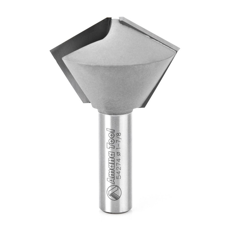 Amana Tool. Multi-Sided Glue Joint Router Bit | 60⁄ 30°x 1 7⁄8 Dia x 1 1⁄4 x 1⁄2" Shank | 54274 