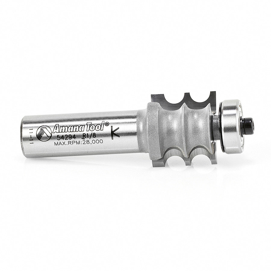 Corner Beading Router Bit |1⁄8 Radius x 7⁄8 Dia x 3⁄4 x 1⁄2