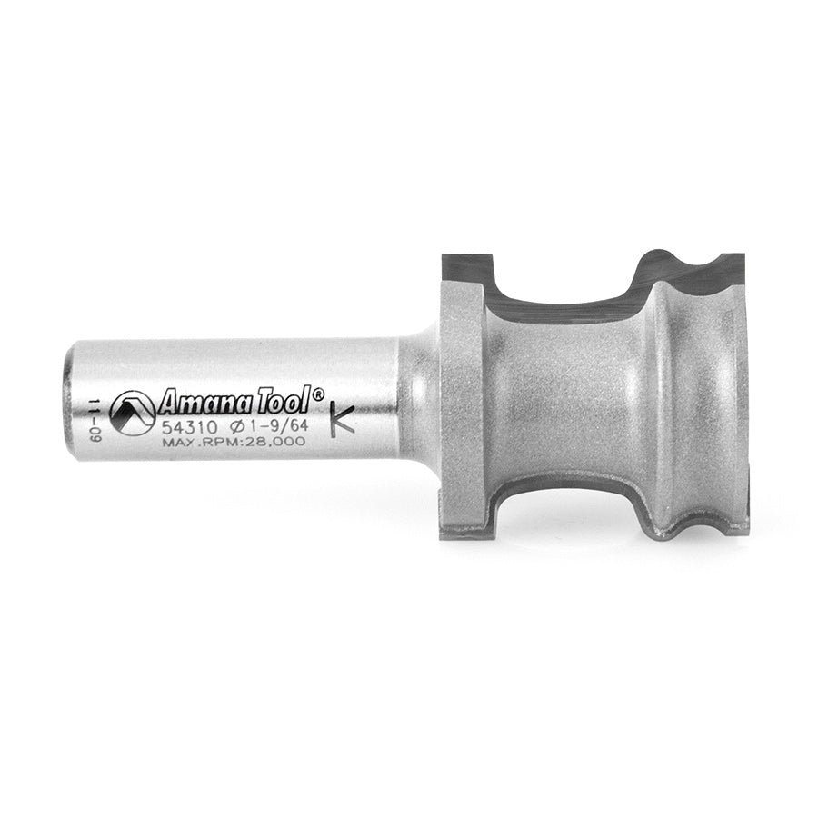 Amana Tool. Tambour Door Router Bit | 5⁄64 Radius x 1 3⁄16 Dia x 1⁄2" Shank | 54310 