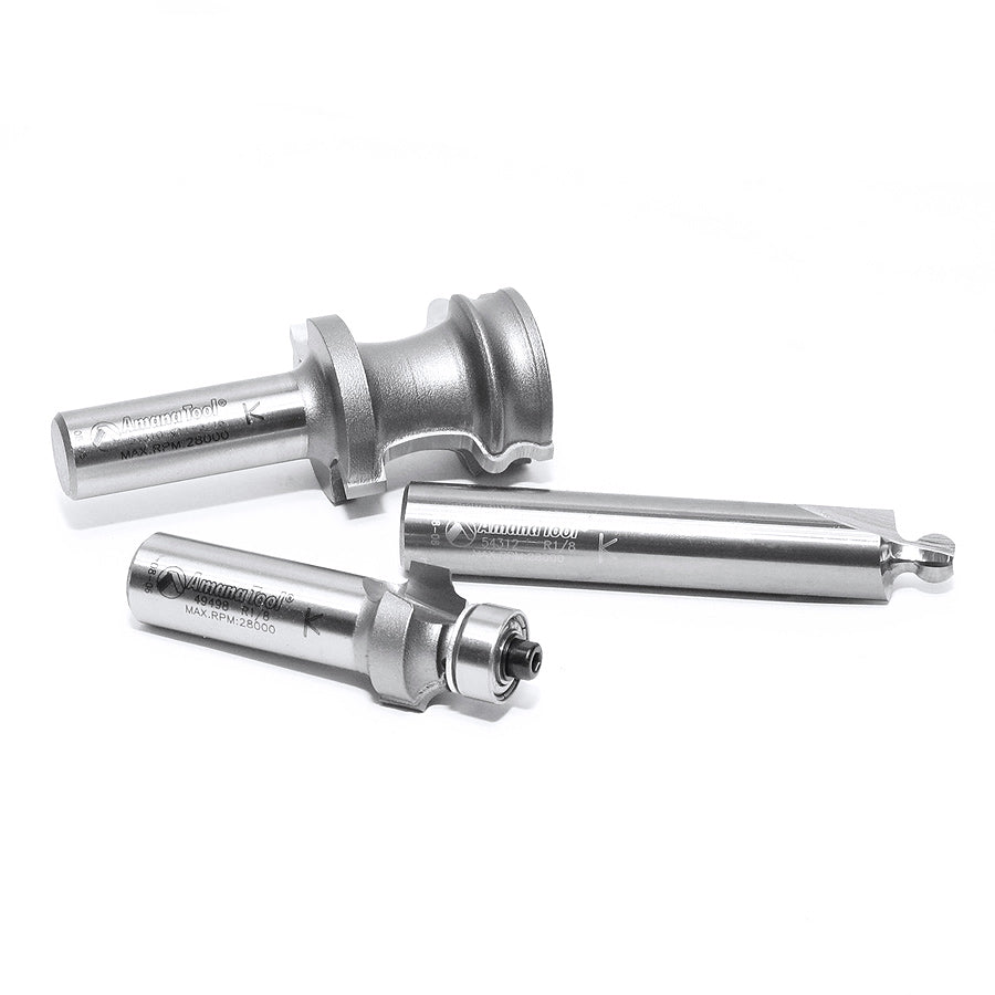 3 Piece Tambour Door Router Bit Set | 5⁄64 Radius x 1⁄2