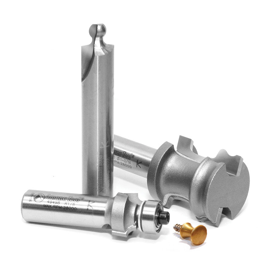 3 Piece Tambour Door Router Bit Set | 5⁄64 Radius x 1⁄2