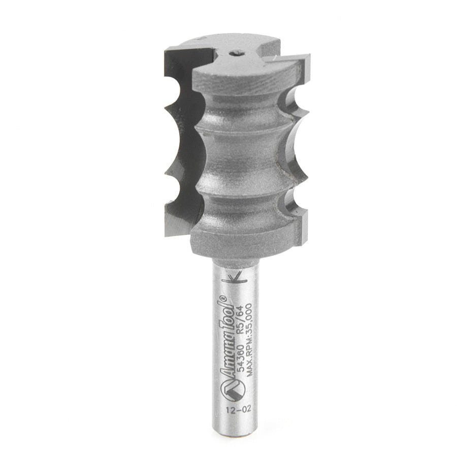 Amana Tool. Reed Edge Router Bit | 5⁄64 x 15⁄64 Radius x 3⁄4 Dia x 1" x 1⁄4 Shank | 54360 