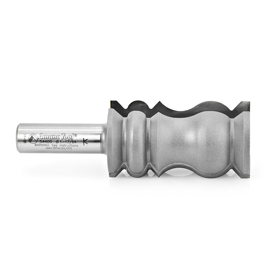 Amana Tool. Crown Molding Router Bit | 3⁄16 x 7⁄16 Radius x 1 1⁄4 Dia x 2 1⁄4 x 1⁄2" Shank | 54400 