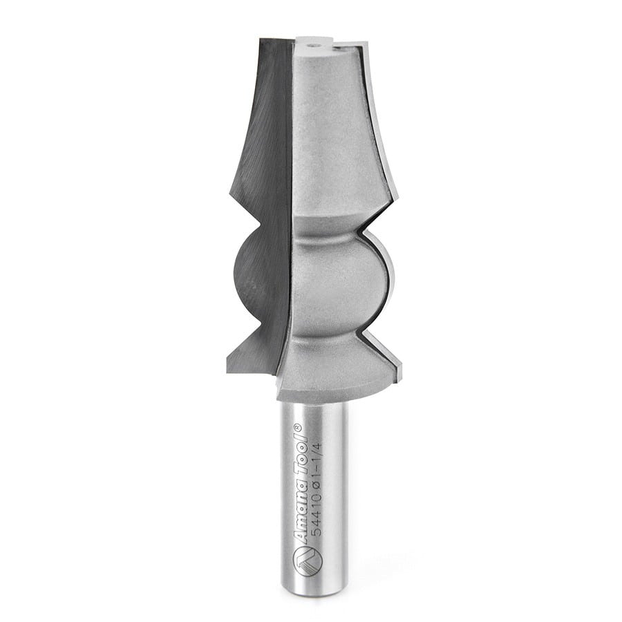 Amana Tool. Reversible Crown Molding Extender Router Bit | 7⁄16 Radius x 1 1⁄4 Dia x 2 3⁄8 x 1⁄2" Shank | 54410 