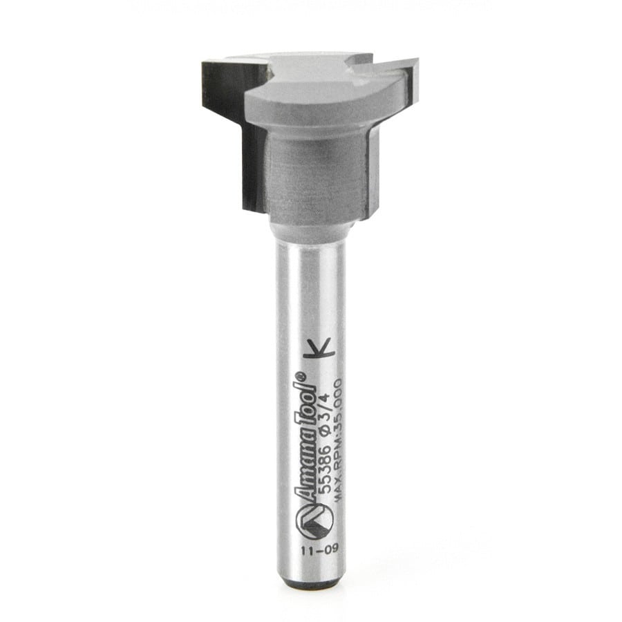 Amana Tool. Drawer Lock Router Bit | 3⁄4 Dia x 1⁄2 x 1⁄4" Shank | 55386 