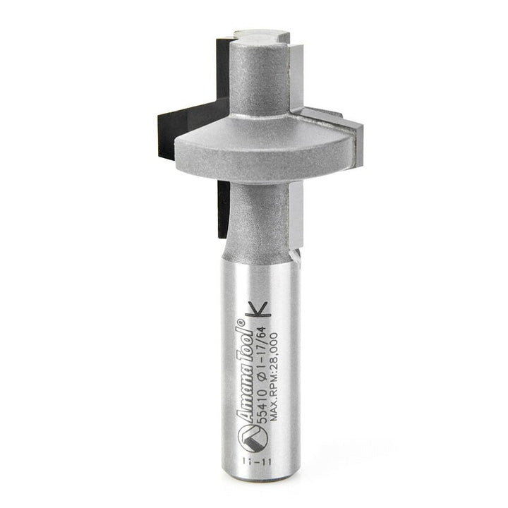 Amana Tool. Wedge Tongue & Groove Router Bit | 15°x 1 1⁄4 Dia x 1 1⁄4 x 1⁄2" Shank | 55410 