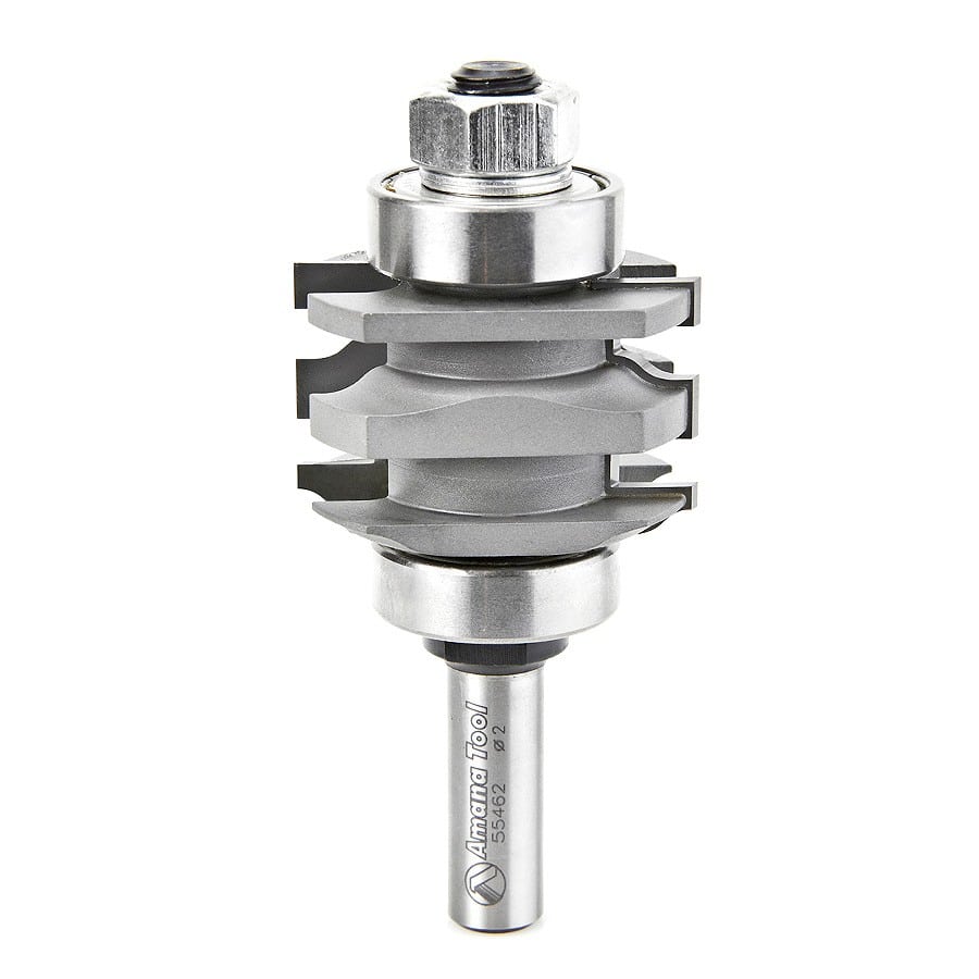 Amana Tool. Ogee Stile & Rail Router Bit | 7⁄32 Radius x 2 Dia x 1 9⁄32 x 1⁄2" Shank | 55462 