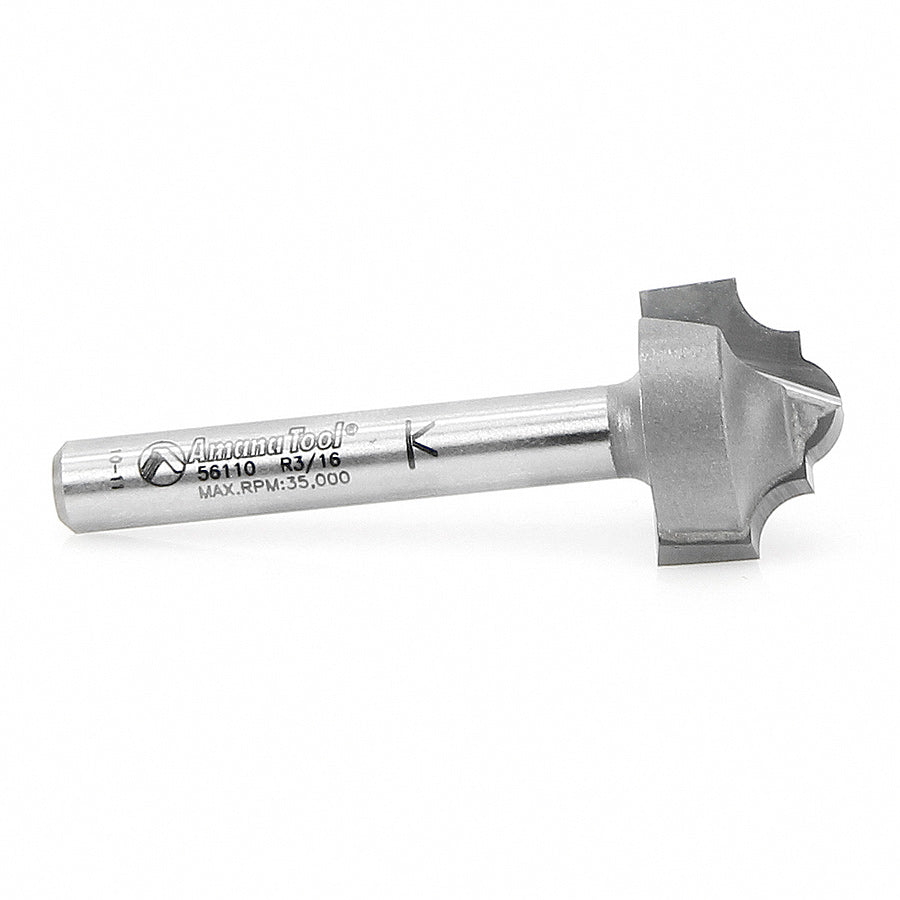 Amana Tool. Classical Groove Router Bit | 9⁄64 Radius x 3⁄4 Dia x 1⁄2 x 1⁄4" Shank | 56110