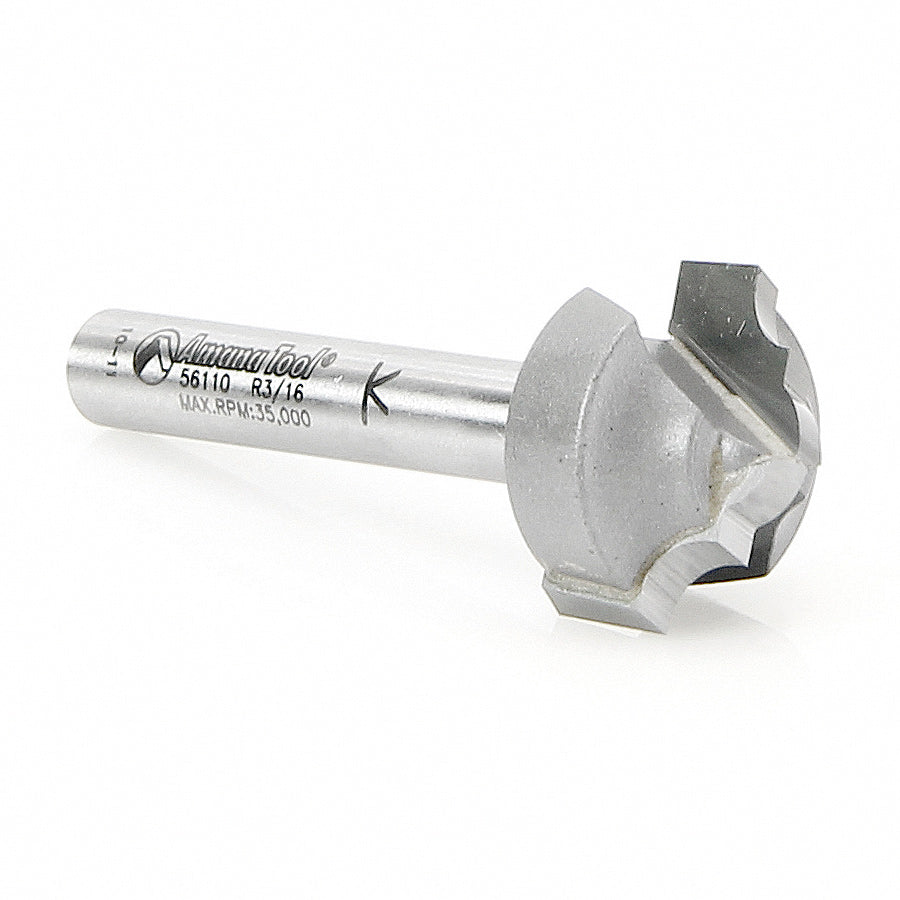 Amana Tool. Classical Groove Router Bit | 9⁄64 Radius x 3⁄4 Dia x 1⁄2 x 1⁄4" Shank | 56110