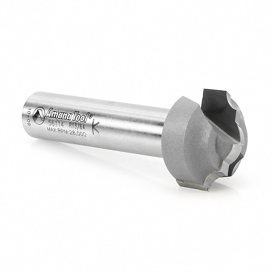 Amana Tool. Classical Groove Router Bit | 13⁄64 Radius x 1" Dia x 11⁄16 x 1⁄2 Shank | 56114 