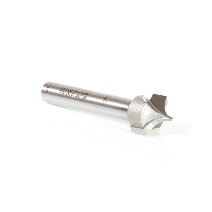 Amana Tool. Point Cutting Round Over Router Bit | 1⁄4 Radius x 1⁄2 Dia x 1⁄2 x 1⁄4 Shank | 56123 