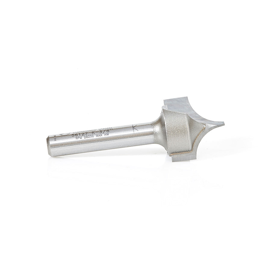 Amana Tool. Point Cutting Round Over Router Bit | 3⁄8 Radius x 3⁄4 Dia x 5⁄8 x 1⁄4 Shank | 56127 