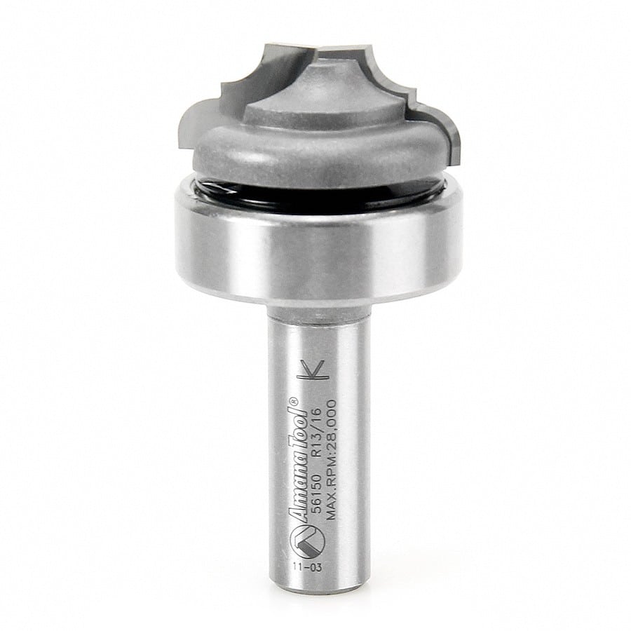 Amana Tool. Classical Groove Router Bit | 13⁄64 Radius x 1 3⁄8 Dia x 9⁄16 x 1⁄2" Shank w BB | 56150 