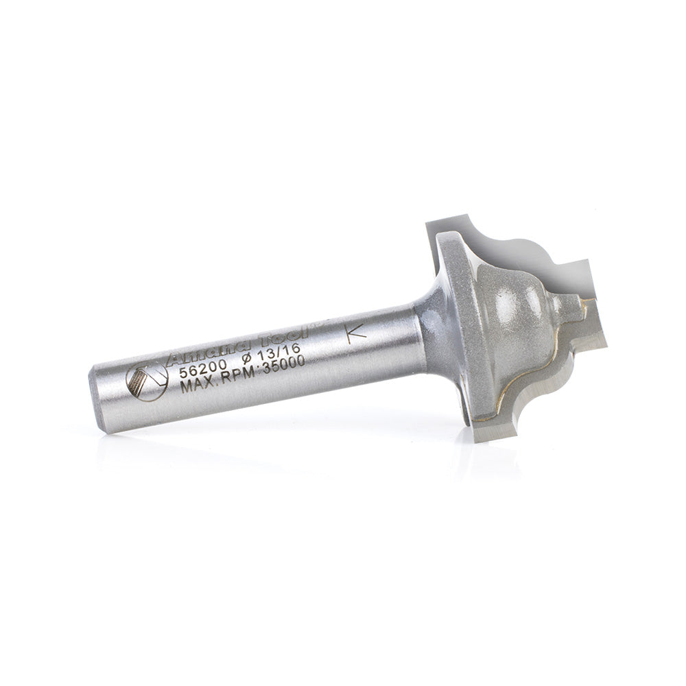 Amana Tool. Ogee Groove Router Bit | 1⁄8 Radius x 13⁄16 Dia x 33⁄64 x 1⁄4" Shank | 56200